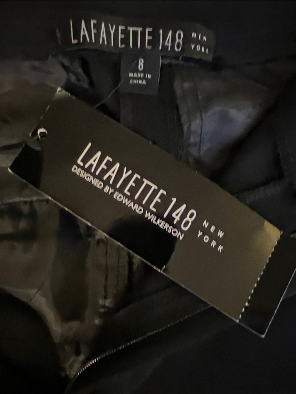 Lafayette 148 Wide Leg Black Dress Pants